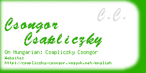 csongor csapliczky business card